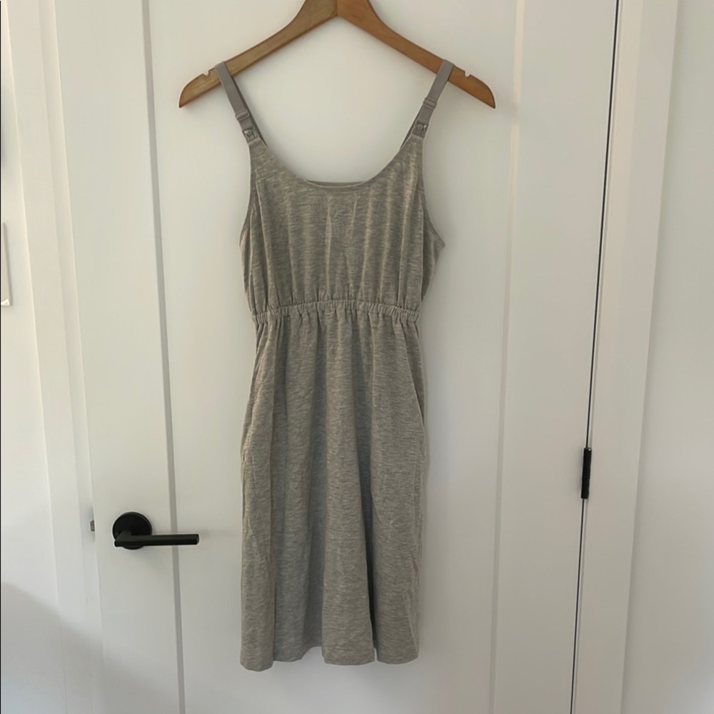 Gray Sleeveless nursing dress
